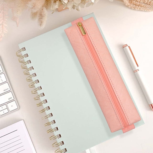 Portable Elastic Fastening Pencil Case For Study Training Office Use And Meetings Zip Up Bag For Storing Notebooks And Pens
