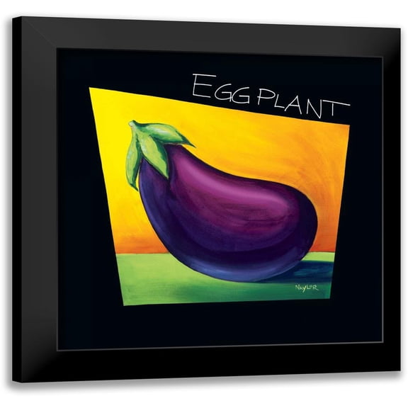 Naylor, Mary 12x12 Black Modern Framed Museum Art Print Titled - Eggplant