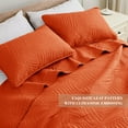 Exclusivo Mezcla Ultrasonic California King Size Quilt Set Burnt Orange