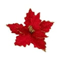 thumbnail image 4 of Glitter Christmas Flower Pendant Artificial Flowers for Home Indoor Bouquets red, 4 of 9