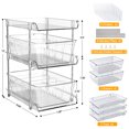 thumbnail image 4 of 2 Sets of 3-Tier Multi-Purpose Bathroom Under Sink Organizers and Storage, Stackable Kitchen Pantry Organization, Vanity Cosmetic Beauty Organizer, Pull Out Medicine Cabinet Organizer with 12 Movable, 4 of 7