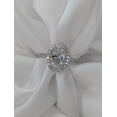 thumbnail image 4 of solitaire jewels 4TCW Oval Moissanite Halo Engagement Ring For Women, 18K White Gold, 4 of 5