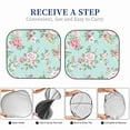 thumbnail image 6 of Bingfone Vintage Floral Print 2-Piece Sun Shade Front Windshield - Foldable Car Front Window Sunshades For Most Sedans Suv Truck - Small, 6 of 7