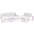 thumbnail image 4 of vidaXL 2 Piece Sofa Set with Cushions Dark Grey Fabric, 4 of 4