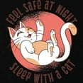 thumbnail image 2 of CafePress - Sleep With A Cat Maternity T Shirt - Maternity Dark T-Shirt, 2 of 3
