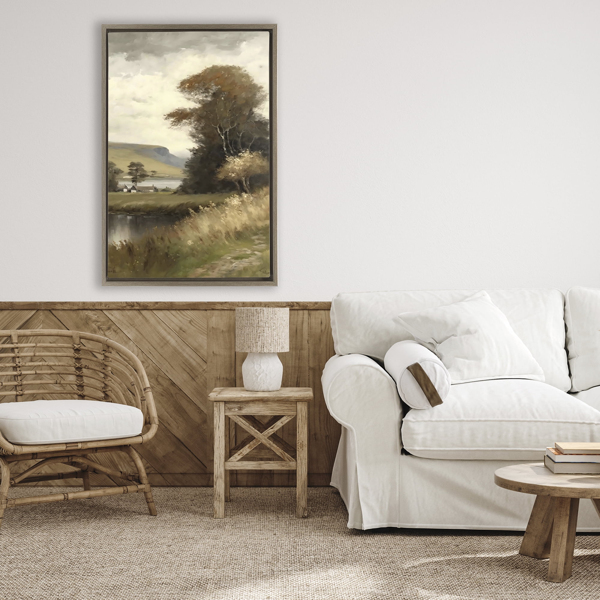 Stupell Industries House By The Water Retreat Brown Framed Floater Canvas Wall Art, design by Creative Studio