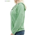 thumbnail image 4 of BadPiggies Women's Pullover Hoodies Tops Casual Button Down Long Sleeve Sweatshirts With Pockets (XL, Green), 4 of 6