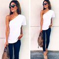 thumbnail image 1 of Mode Femmes Été Manches Courtes Chemise en Vrac Blouse Décontractée Tops T-Shirt, 1 of 4
