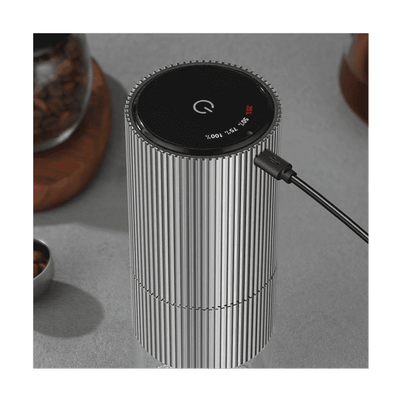 Electric Coffee Grinder Automatic Coffee Beans Spice Espresso Coffee Machine Maker USB Charger Grinder Black