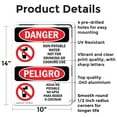 thumbnail image 2 of (2 Pack) Non-Potable Water No Drinking Bilingual OSHA Danger Sign 10 Inch X 14 Inch Indoor / Outdoor Rust-Free Aluminum Metal Signs for Workplace, Workshop, and Construction Site, Made, 2 of 8