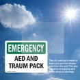 thumbnail image 6 of (2 Pack) AED And Trauma Pack OSHA Emergency Sign 7 Inch X 5 Inch Vinyl Label Decal Sticker Weather Resistant, UV Protected for Workplace, Business, and Construction Site, Made in the, 6 of 7