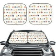 thumbnail image 2 of Sikiie Colorful Trains Print Foldable Car Windshield Sun Visor, Car Window Sunshade Suitable for Sedan, SUV and Truck Car Accessories-Medium, 2 of 6