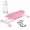 White & Pink, variant on Balance Board for Adults with Resistance Bands – Rocking Stepper Simulates Skiing for Low-Impact Workout, 300 lbs Capacity