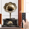 thumbnail image 5 of Wooden Vintage Gramophone Record Player, Retro Phonograph Record Player, Horn Vinyl Audio Turntables with FM/USB Audio in/Bluetooth Audio in for Home/Office/Hotel/Restaurant/Party/Birthday/Christams, 5 of 7