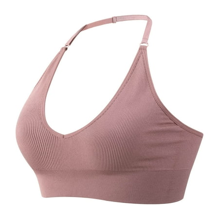 

Deagia Breathable Sports Bras for Women Daily Sports Underwear Fall Yoga Wear Running Back Training Shock-proof Vest Breasted Bra Zipper Beauty Back Bras Brown M #999