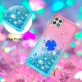 thumbnail image 3 of case for Samsung Galaxy A22 5G (N0 4G) Case w/Ring Holder,Creativity Clear Gradient Quicksand Glitter Flowing Liquid Floating Women Girls Cute Case TPU Cover for Samsung Galaxy A22 5G JB Powder Blue, 3 of 14