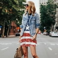 thumbnail image 4 of Daiia USA Couleurs Rayures1 Robes pour Femmes 2025 Tendance Manches Courtes Robes Décontractées Amples Fluides Maxi Robes de Soleil, 4 of 7