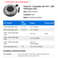 thumbnail image 2 of Clutch Kit - Compatible with 1999 - 2005 Volkswagen Jetta 2000 2001 2002 2003 2004, 2 of 2