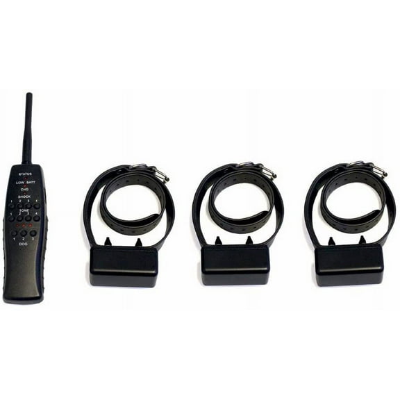 High Tech Pet "Express Train" Remote Radio Dog Trainer - 1/2 Mile, (3) Dog System, Supports (3) Dogs with optional extra collars, Rechargable