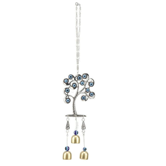 Árbol colgante contra el mal de ojo azul Bling Bling