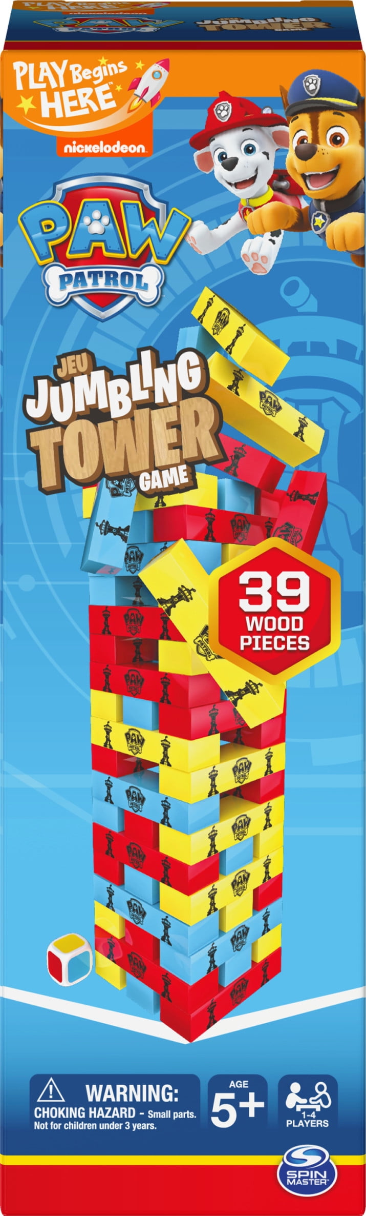 Paw Patrol Nickelodeon Jumbling Tower Game 48 Pcs Spin Master Ages 4 for sale online 