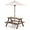 Wood, variant on HONEY JOY Kids Picnic Table, Toddler Outdoor Table & Bench Set, Wooden Children Patio Furniture with Folding Umbrella, Kids Picnic Tables for Outdoors, Gift for Boys Girls