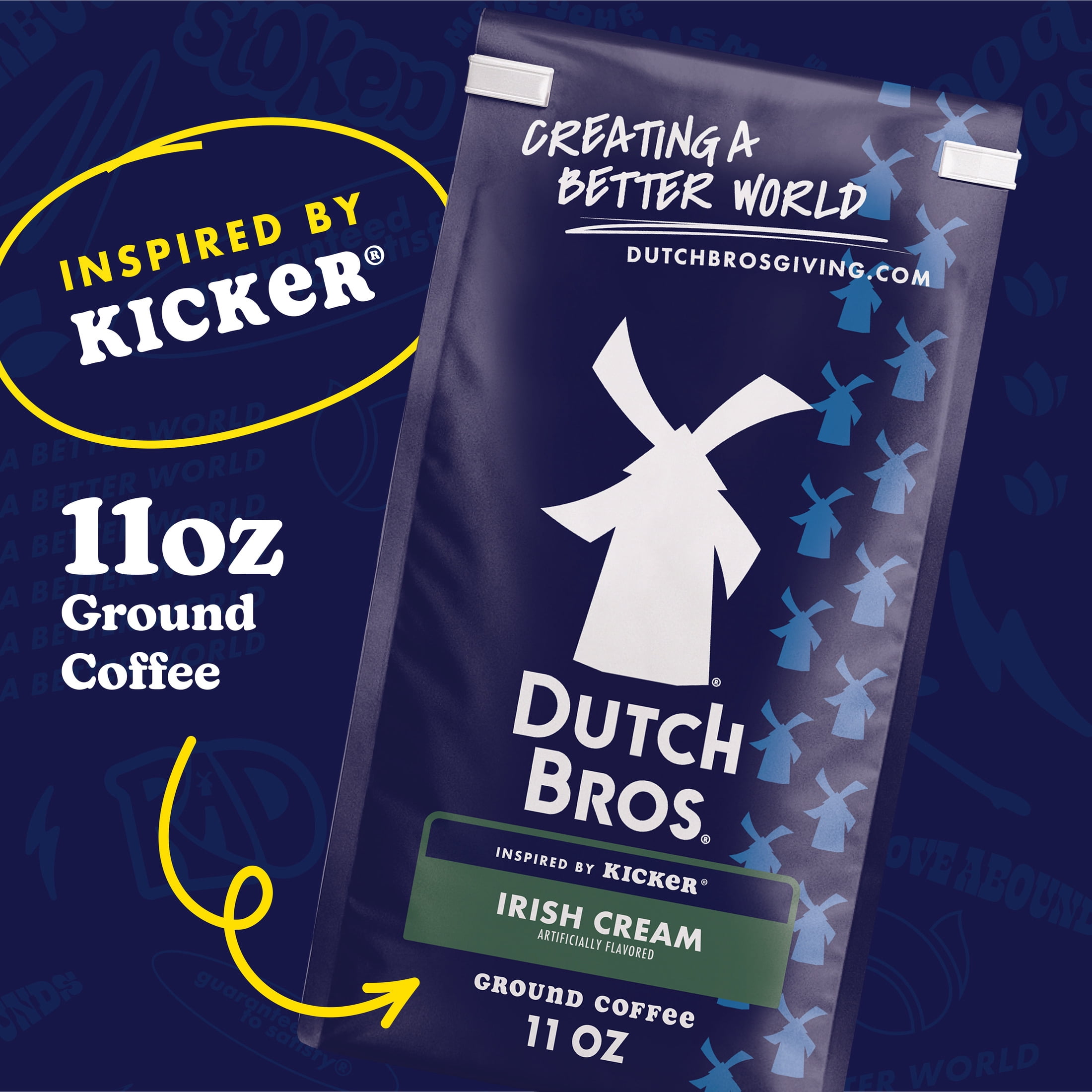 Dutch Bros® Irish Cream Ground Flavored Coffee Inspired by Kicker®, Bagged 11oz