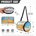 thumbnail image 7 of ZIATUBLE Beach Ocean Paper Towel Storage Case Starfish Shell Toilet Paper Holder Foldable Paper Towel Storage Bag Soft Hanging Paper Towel Dispenser Cover Accessories Decoration, 7 of 7