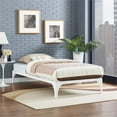 thumbnail image 2 of Pemberly Row Modern / Contemporary Twin Platform Bed in White, 2 of 5