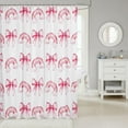 thumbnail image 2 of Pink Bowknot Princess Shower Curtains,Rainbow Cloud Bow Tie Toddler Bathroom Curtains for Girls Women,Bow Princess Tale Style Cartoon Dreamy Waterproof Curtains,12 Hooks Suits,72" W x 72" L, 2 of 3