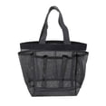 thumbnail image 1 of Jumpingount Bolsa de ducha de malla con 8 bolsillos de almacenamiento Asas dobles Organizador de maquillaje Bolsa de baño colgante Playa Colegio Baño Envolturas para manijas de equipaje Gris Jumpingount AP012377-02, 1 of 6