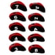 thumbnail image 5 of Paquete de 1 fundas de golf con etiquetas para números, de neopreno, ligeras y duraderas. Negro + Rojo, 5 of 9