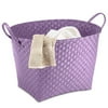 Whitmor Woven Oval Laundry Basket, Woven Plastic, Purple