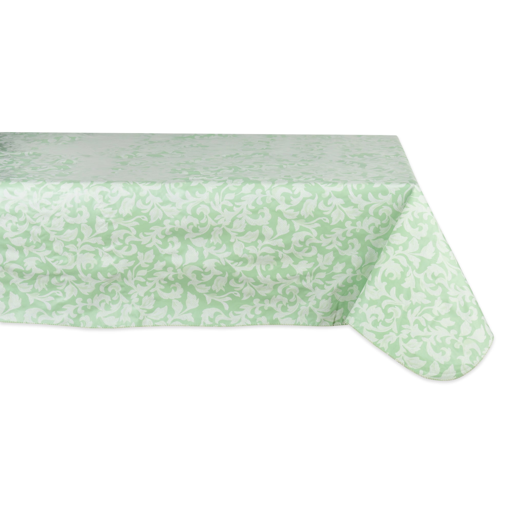 J & M Home Fashions Vinyl Green Paisley Tablecloth