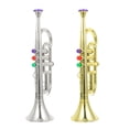 thumbnail image 1 of 2Pack Kids Trumpet Toy Golden ABS for Early Education Learning, 1 of 1
