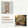 thumbnail image 6 of Rusty Metal Garden Stake, 2D 14.18 inches Garden Column Rust Steel Statue, Modern Garden Sculpture, Metal Patio Landscape Decor, Art Column for Lawn, Porch, Backyard Decoration, Style B, 6 of 9