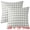 White, variant on Unique Bargains Plaid Throw Pillow Covers Square Linen Cushion Pillowcase Grey 20" x 20"