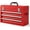 Red, variant on Portable Metal Tool Box, 3 Drawer Steel Tool Box with Top Storage Tray and carrying Handle, Multi-Function Tool Storage with Anti-slip Liner for Garage, , or Workbench (Red)