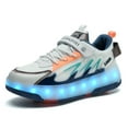 thumbnail image 3 of Kids LED Roller Skate Shoes with Wheel Light up Roller Shoes Kids Skates Sneakers Gift for Girls Boys Children, 3 of 19