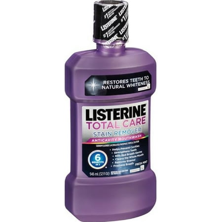 2 Pack - Listerine Total Care Stain Remover Anticavity Mouthwash, Fresh Mint 32 (Best Non Staining Mouthwash)