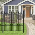 thumbnail image 6 of ALEKO Outdoor Yard Garden DIY Steel 5.5 x 5 feet Black Fence Prague Style, 6 of 7