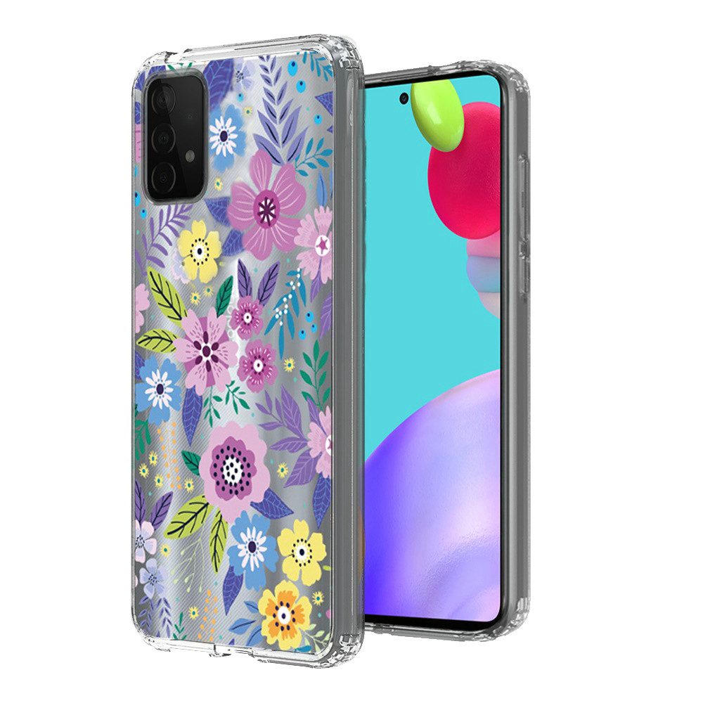 for Samsung Galaxy A52 5G Case Hybrid Design Image Transparent Rubber