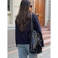 thumbnail image 6 of Women Crop Pea Coat Winter Loose Casual Short Jacket Outwear S, 6 of 7