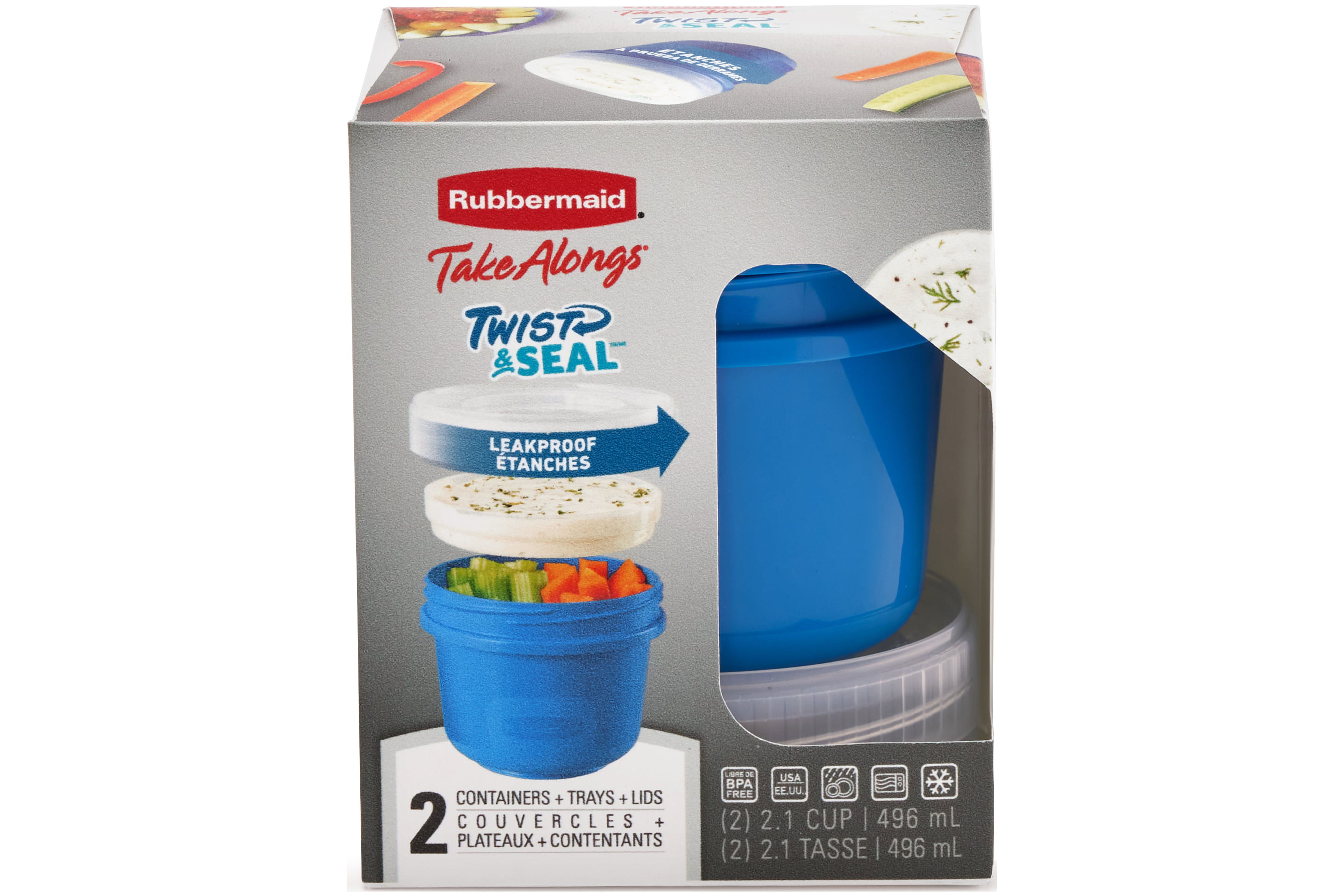 Rubbermaid 2086751 Food Storage Container TakeAlongs 23.5 ounce Clear Clear
