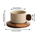thumbnail image 3 of Cup and Saucer Set, Vintage-style Aesthetic Coffee Cup, Coffee Mug with Saucer, Tea Cup and Saucer Set, Ceramic Mug, 3 of 4