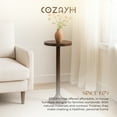 thumbnail image 5 of COZAYH Small Pedestal Round End Table, Living Room Furniture, Light Espresso, Set of 2, 5 of 12