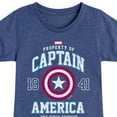 thumbnail image 3 of Marvel Captain America - Property - Toddler and Youth Girls Fitted Short Sleeve Graphic T-shirt, 3 of 5