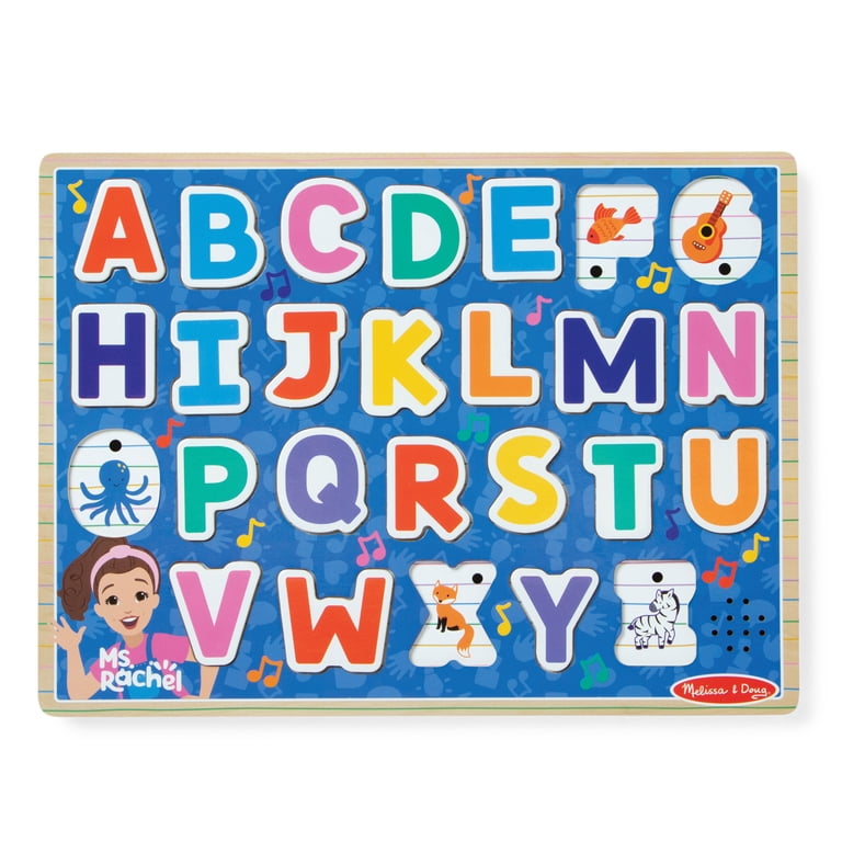 Ms. Rachel Wooden Phonics Alphabet Sound Puzzle, 24-Piece Toddler