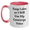 White/Pink, variant on Funny Concierge Gifts from Friends and Family - Two Tone Coffee Mug with Inspirational Quote for Father's Day