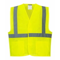Portwest UC492YER4X-5X Mesh Class 2 Type R Safety Vest, Polyester Yellow, 3.2 oz